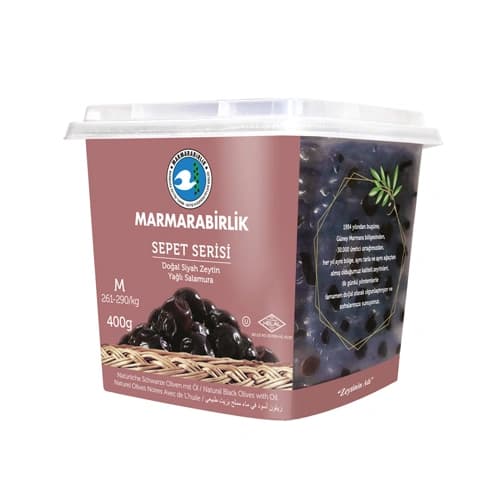 Marmarabirlik Natural Black Olives with Oil
400 g pet
